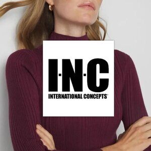 INC International Concepts Burgundy Turtleneck Sweater